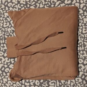 Lulu's Fitted Sweatshirt-Style Hoodie, Light Pink Neutral Pink Small